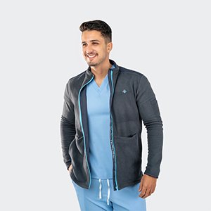 Veste Polaire Homme Gris Bleu Maroc