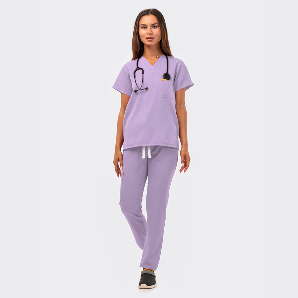 Pyjama de Bloc Col V Stretch - Femme