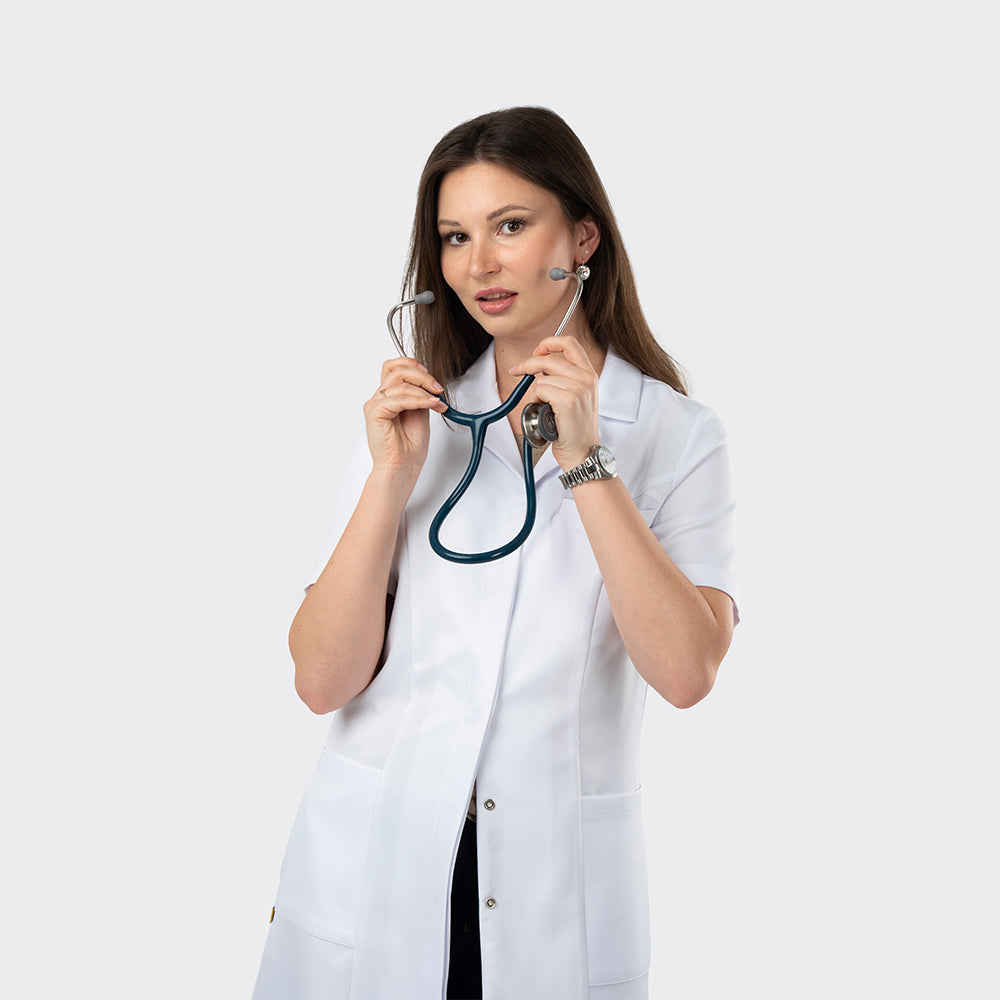 Blouse PRO™ Demi Manches Col Chemisier - Femme