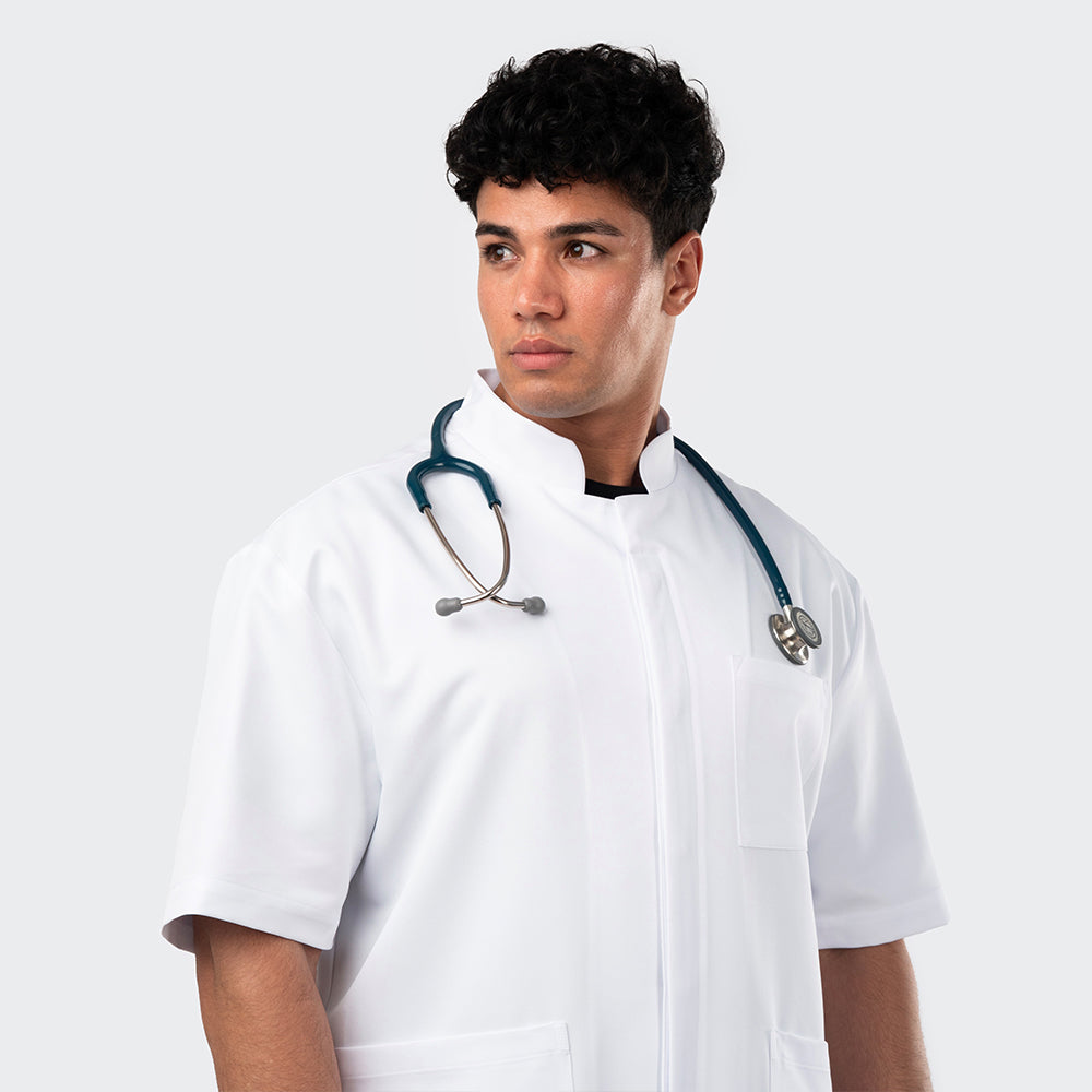 Blouse PRO™ Demi Manches Col Officier - Homme