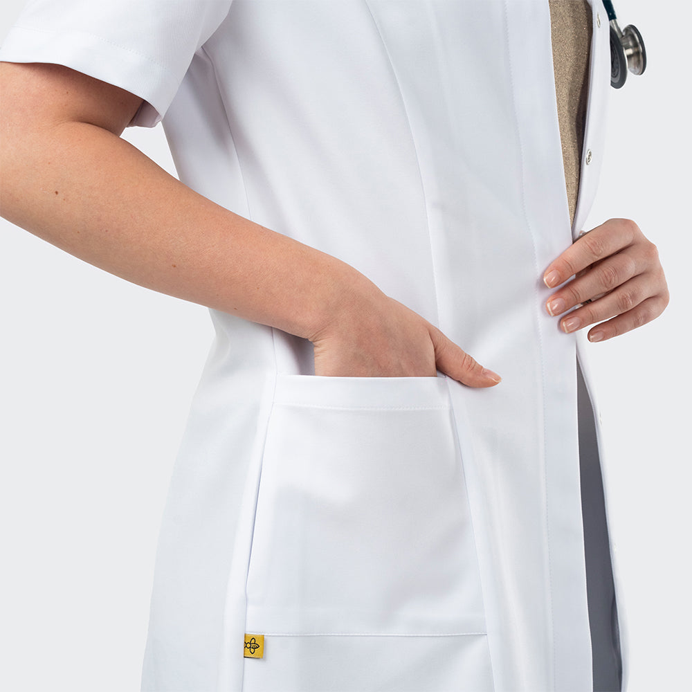 Blouse PRO™ Demi Manches Col Chemisier - Femme