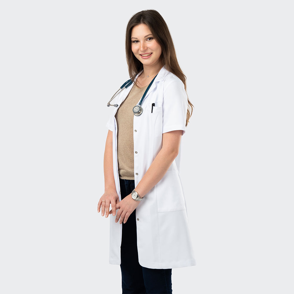 Blouse PRO™ Demi Manches Col Chemisier - Femme