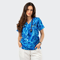Haut pyjama de bloc Femme Imprimé