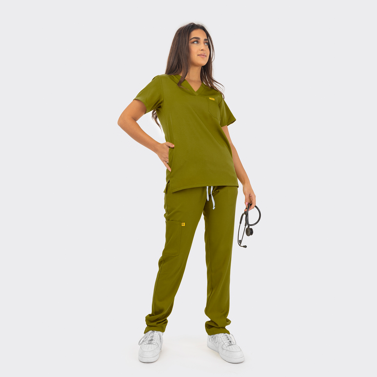 Pyjama de Bloc Col V Stretch - Femme
