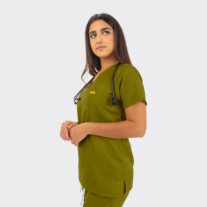 Pyjama de Bloc Col V Stretch - Femme