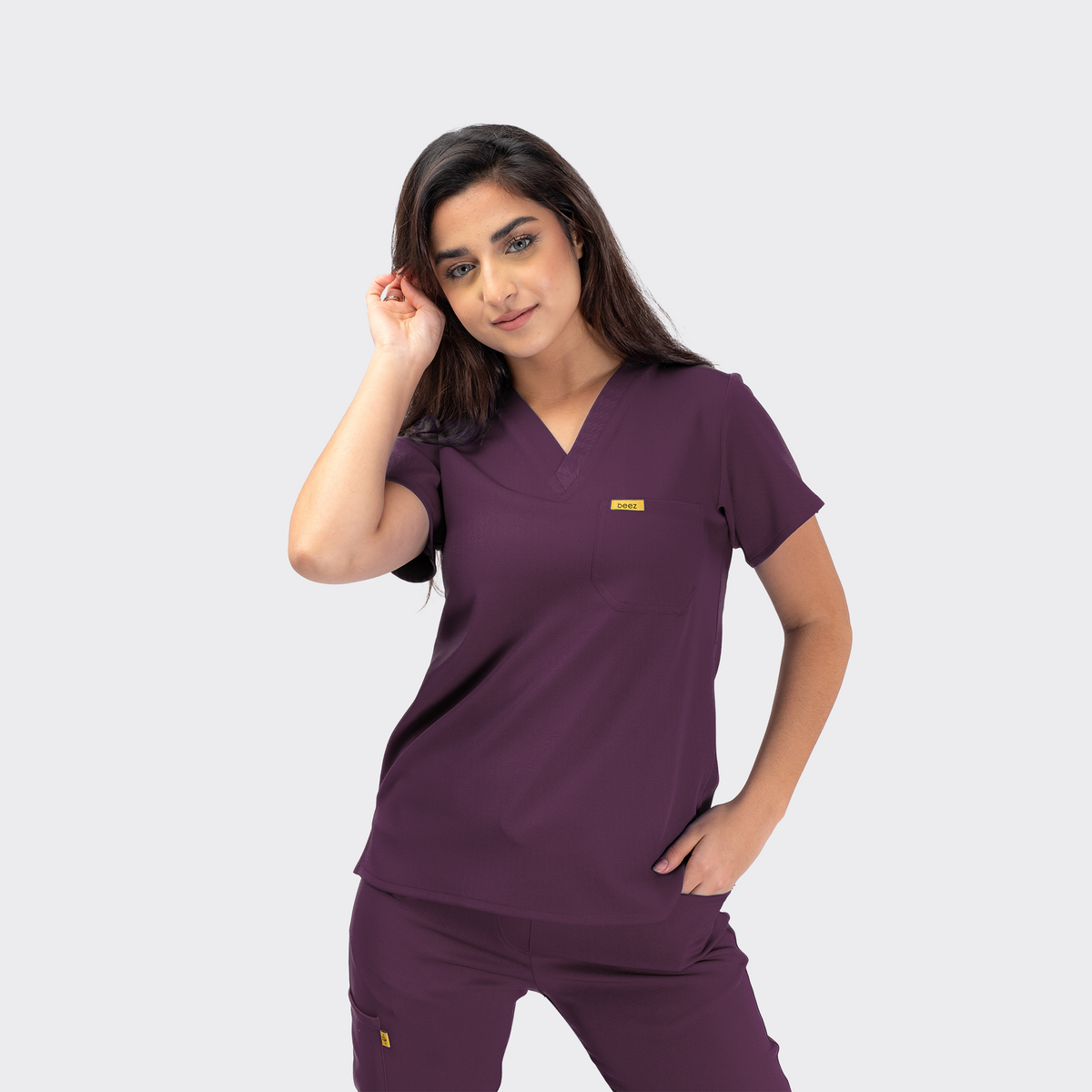 Pyjama de Bloc Col V Stretch - Femme