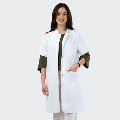 Blouse PRO™ Demi Manches Col Officier - Femme