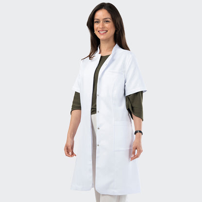 Blouse PRO™ Demi Manches Col Officier - Femme
