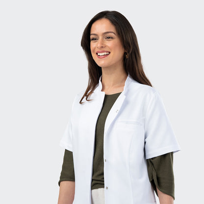 Blouse PRO™ Demi Manches Col Officier - Femme