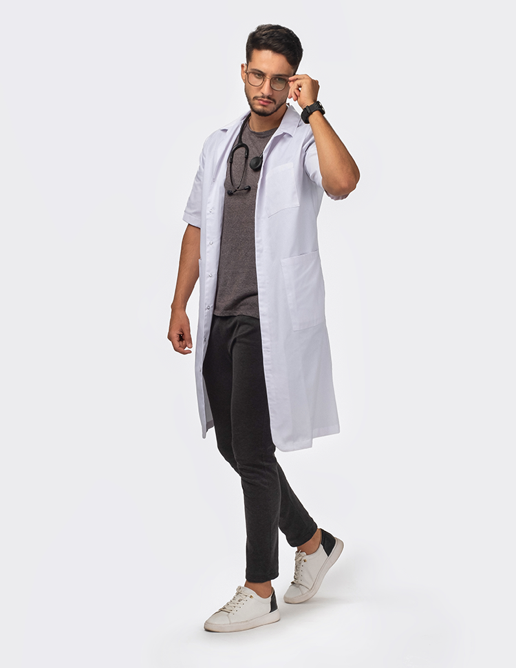 Blouse Demi Manches Col Chemisier- Homme